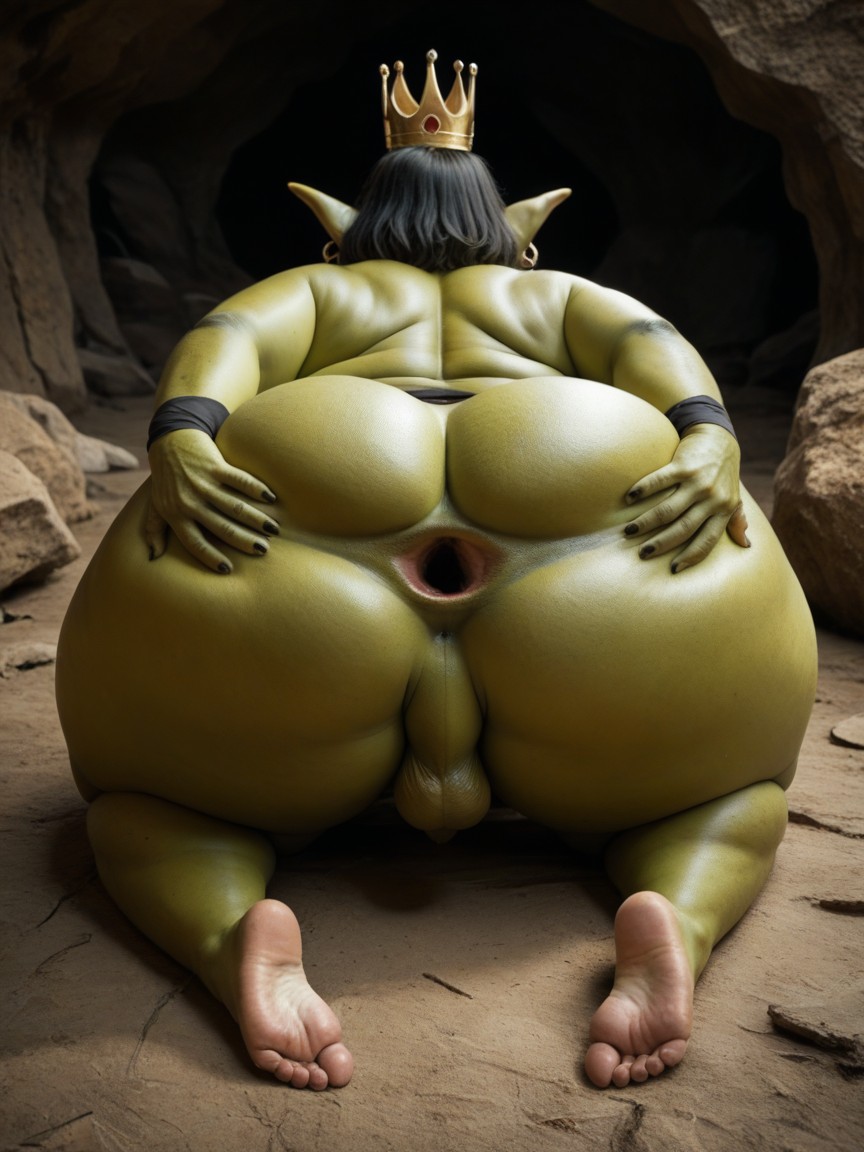 Medium Hair, Cave, Green Skin AI Gay Porn