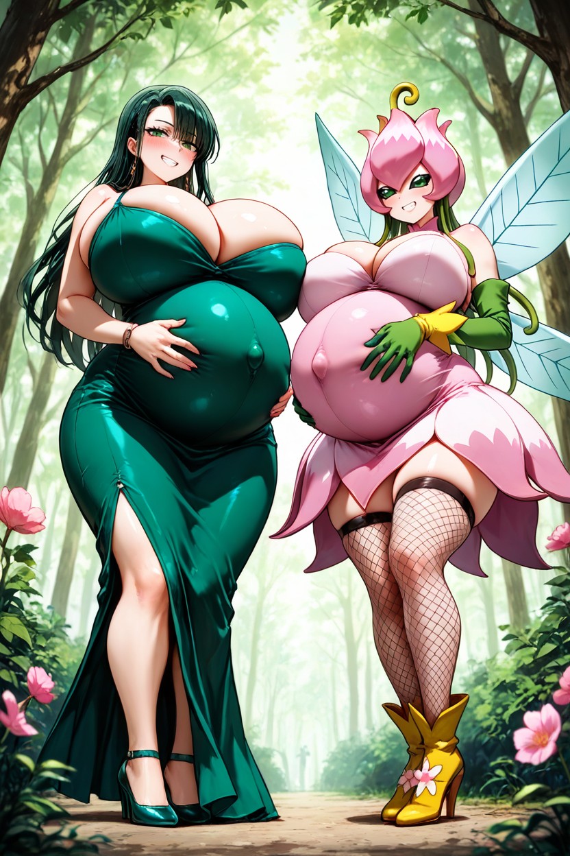 2 People, Heavily Pregnant, Model AI Porn