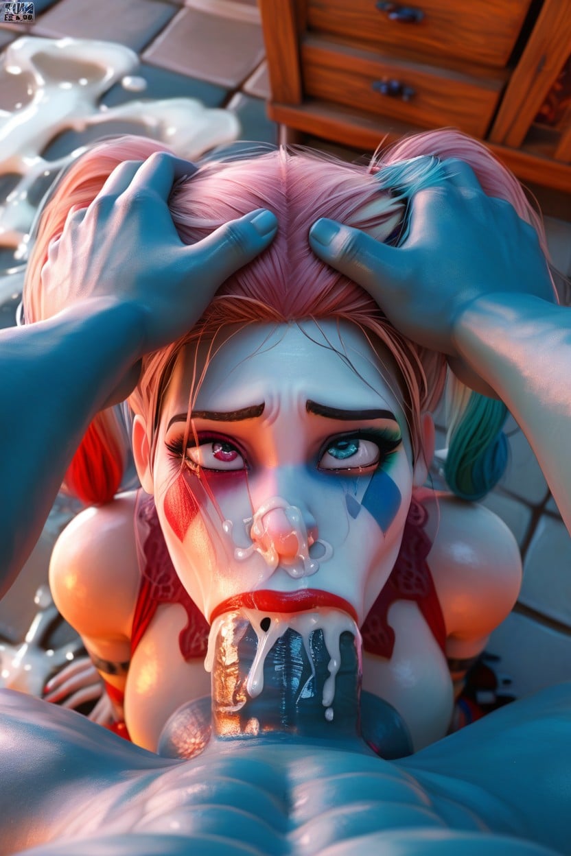 Face Super Detailed, Intense Ahegao Face, Cabina De Baño Hentai IA