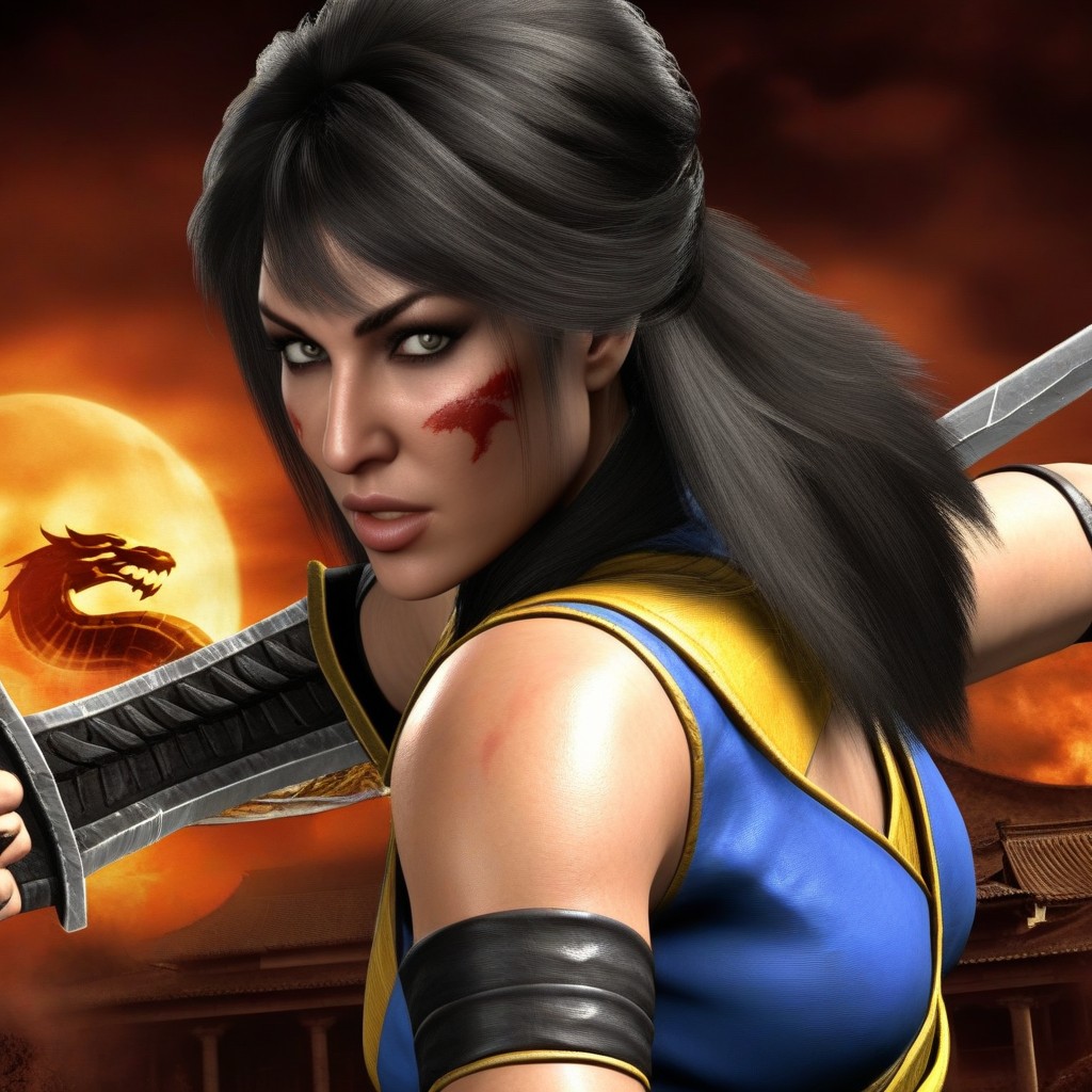 Original Mortal Combat Game, Health Bars, Mortal Combat Game Art Style AI Porn