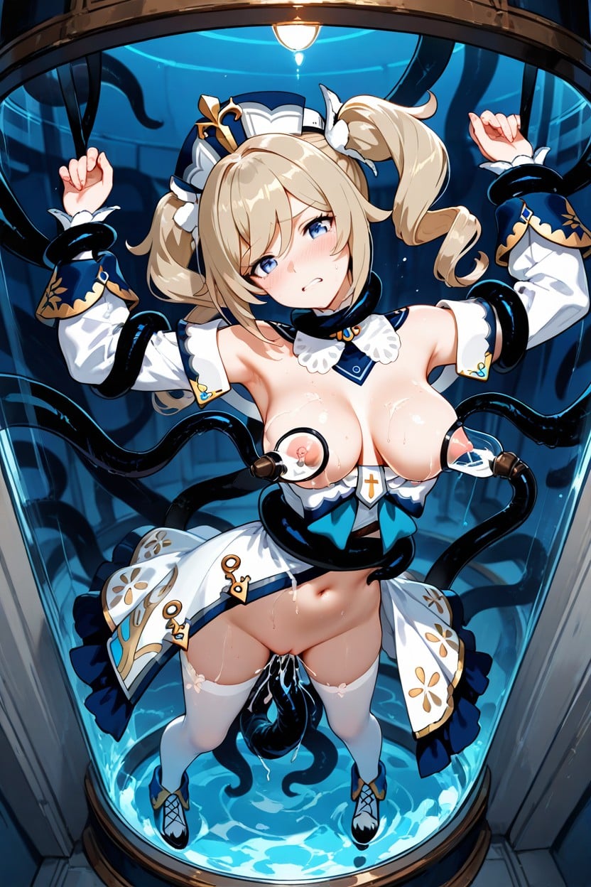 Top Down, Fucked By Huge Black Tentacles, Tentacle Penetration In Pussy Hentai AI Porn