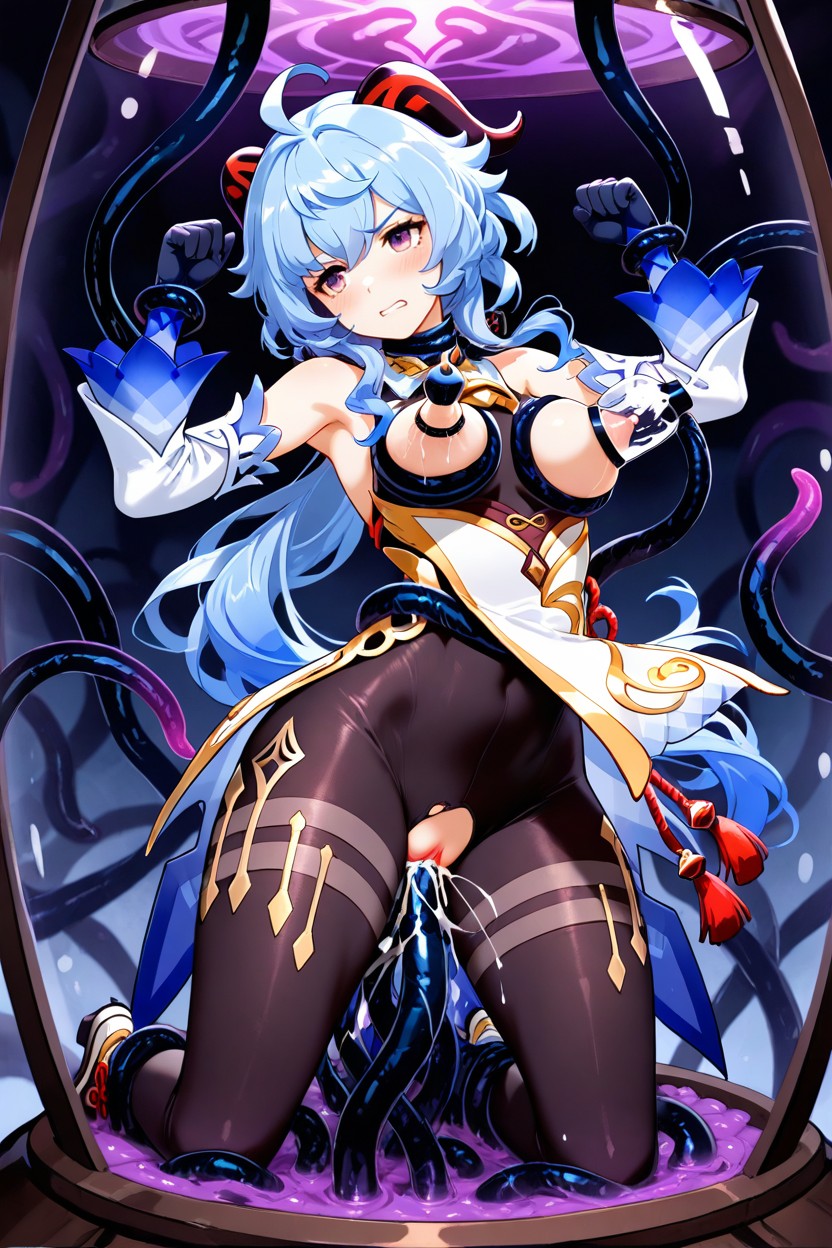 Black Leggings, Tentacles Grabbing Breast, Milking Hentai AI Porn