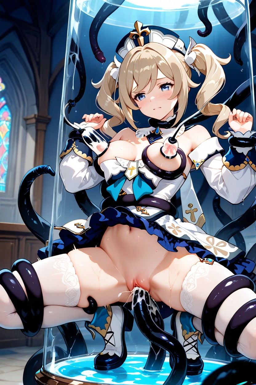 Exposed Pussy, Sex With Tentacles, Blue And White Shoes Hentai AI Porn