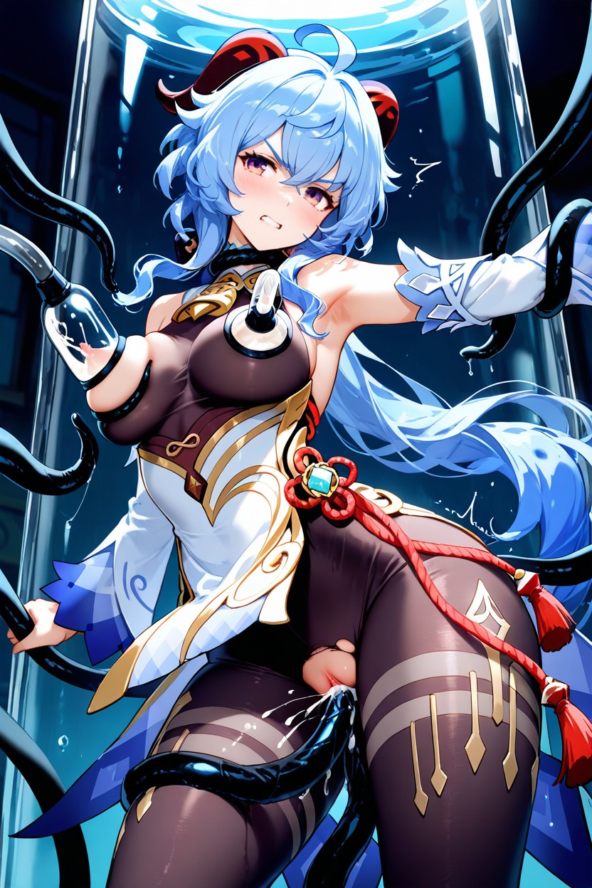Tentacle Penetration In Pussy, Double Penetration, Graceful And Composed Appearance Hentai AI Porn