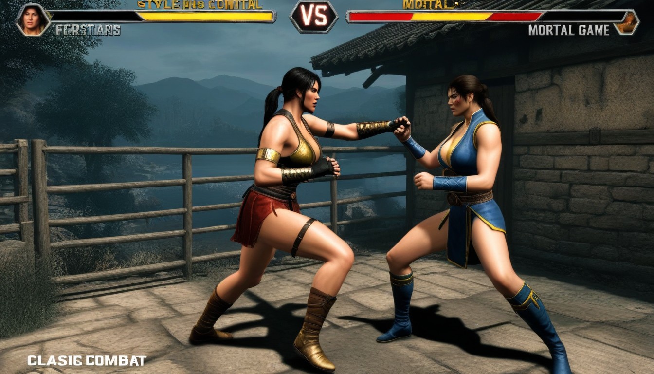 Create Screenshot From Classic Mortal Combat Game, Original Mortal Combat Game, Classic Game Artstyle AI Porn