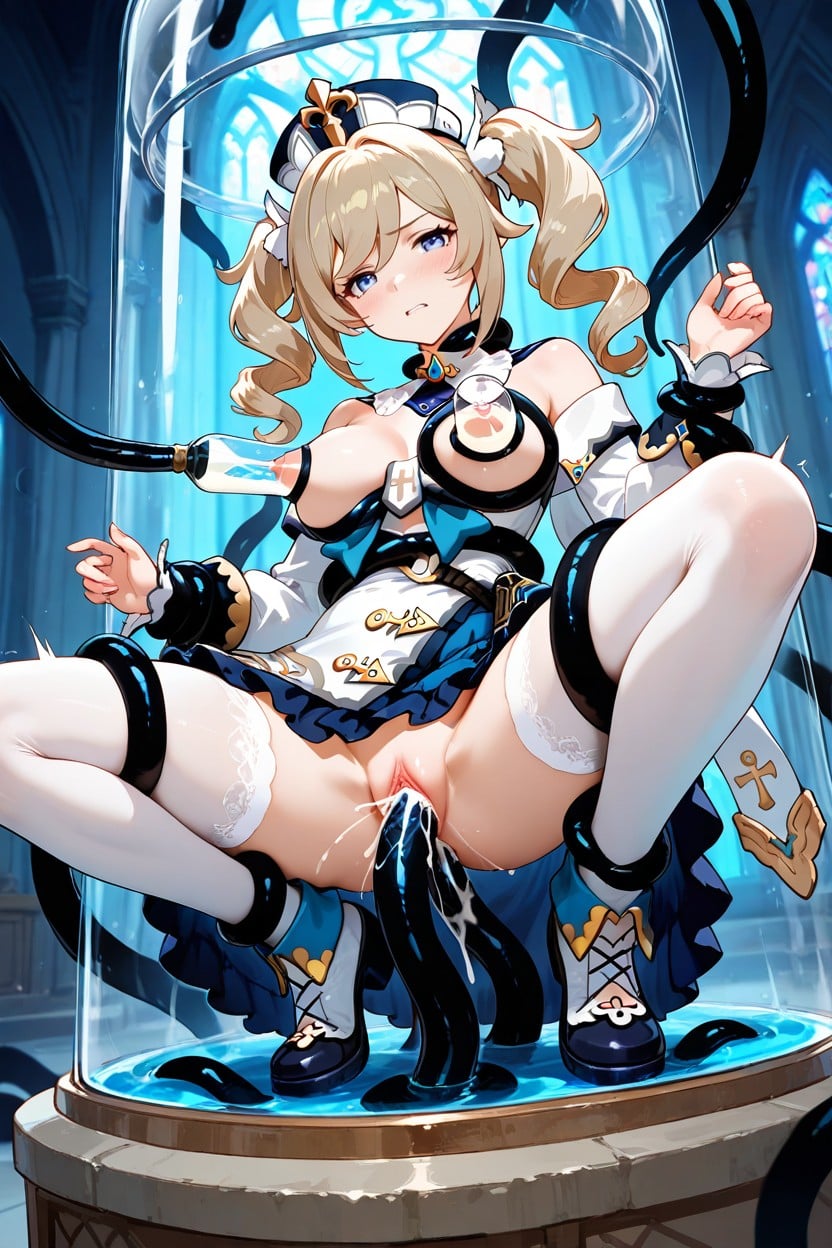 Tentacle Restraints, Blue And White Shoes, Orgasm ヘンタイAIポルノ