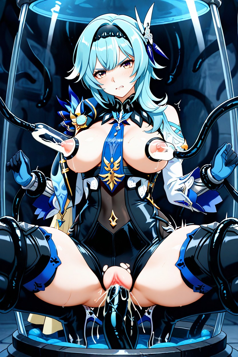 Wearing An Elegant Fantasy Military Outfit, 25+, Motion Lines AI黃漫