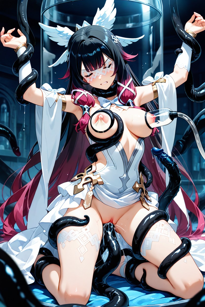 Skinny, Hundreds Of Tentacles Invade Her Body, Medium Ass Hentai AI Porn