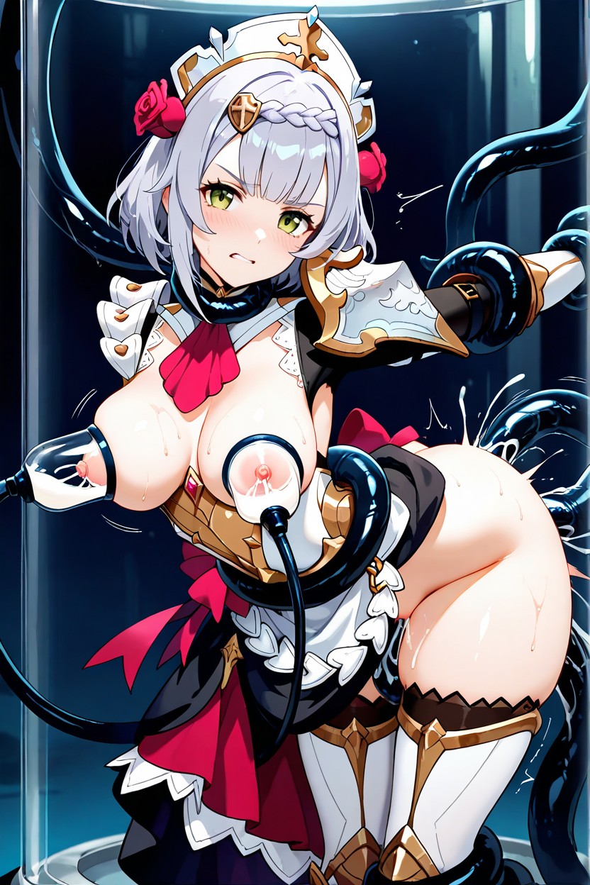 Exposed Pussy, Elegant And Refined Design, Milking Hentai AI Porn