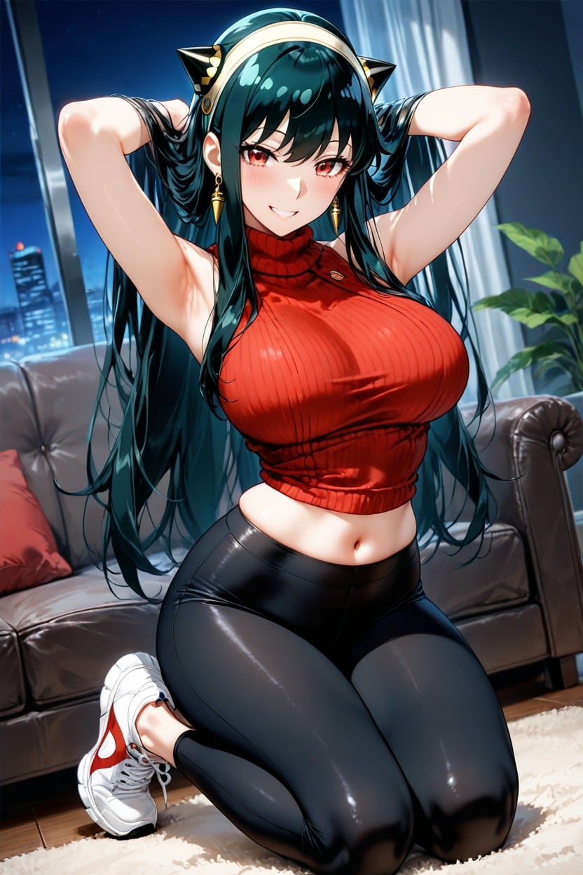 Medium Ass, Living Room, Night Hentai AI Porn