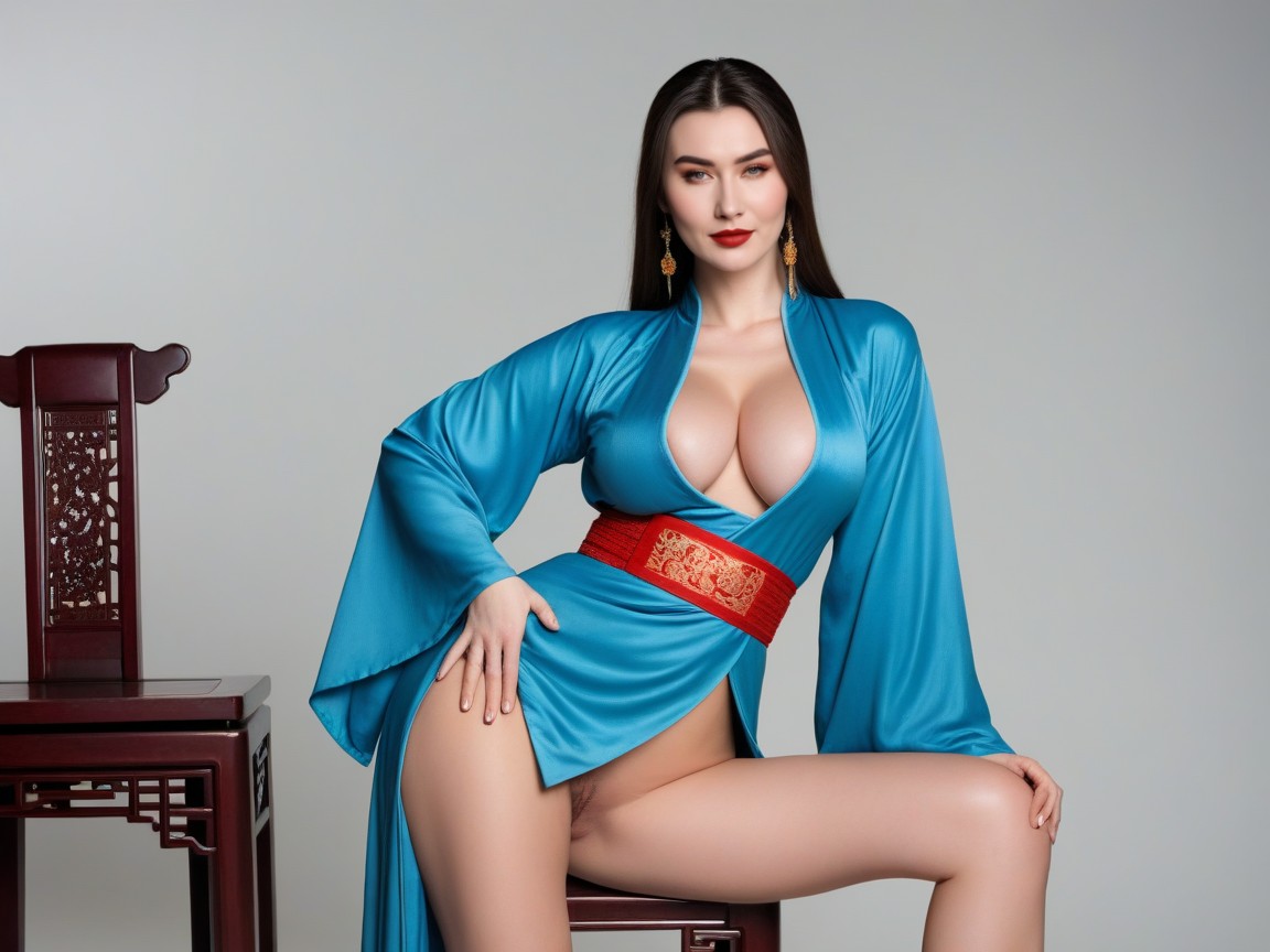 Prominent Overbite, Chinese Hanfu, Sunset AI Porn