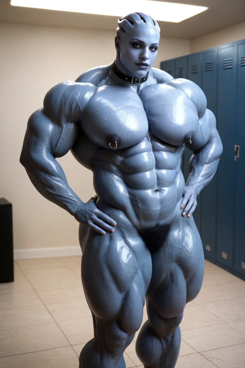 Wide Back, Extremely Large Ass, Full Lips AI Porn