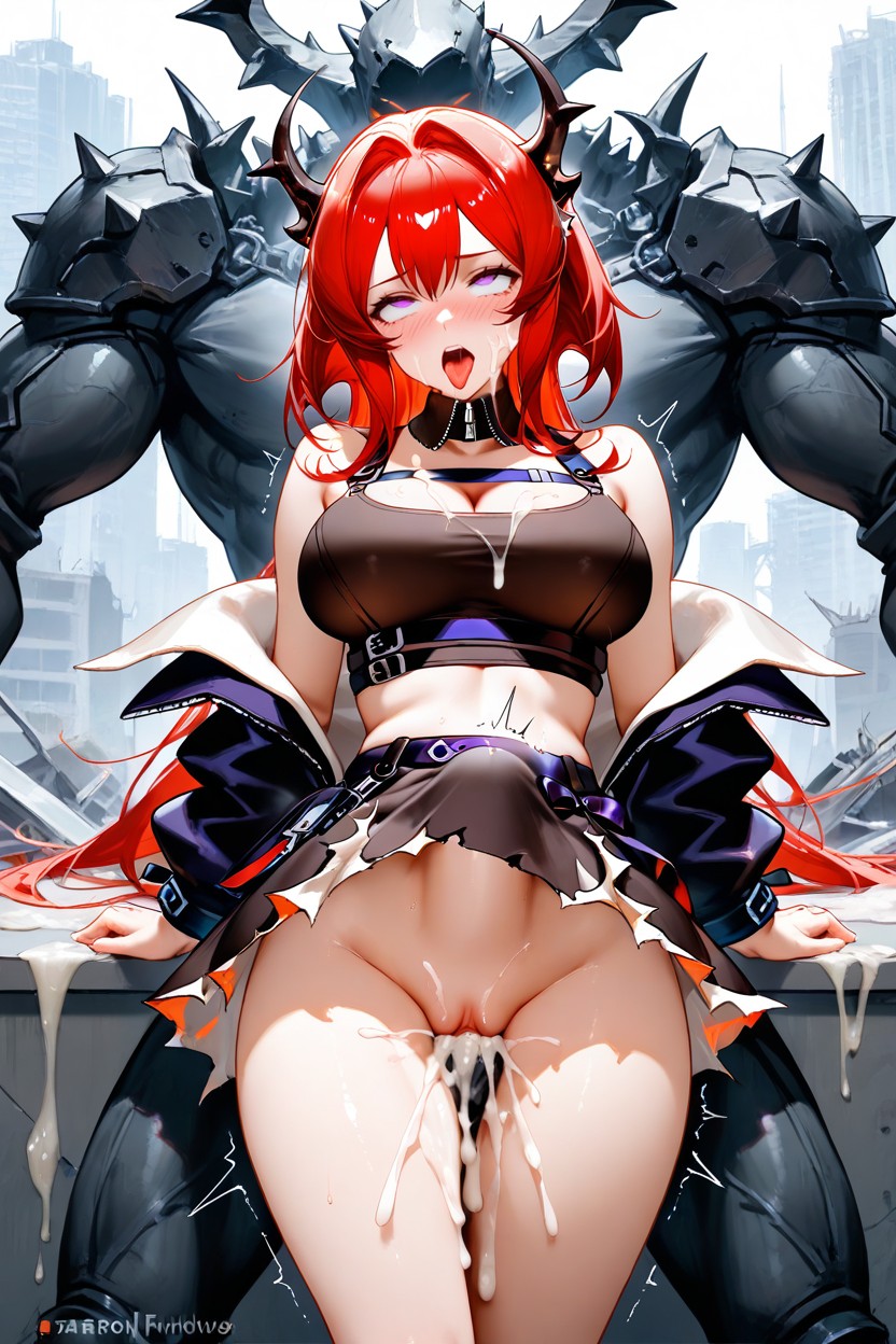 Surtr From Arknights, Shaved Pussy, Excessive Cum Hentai AI Porn