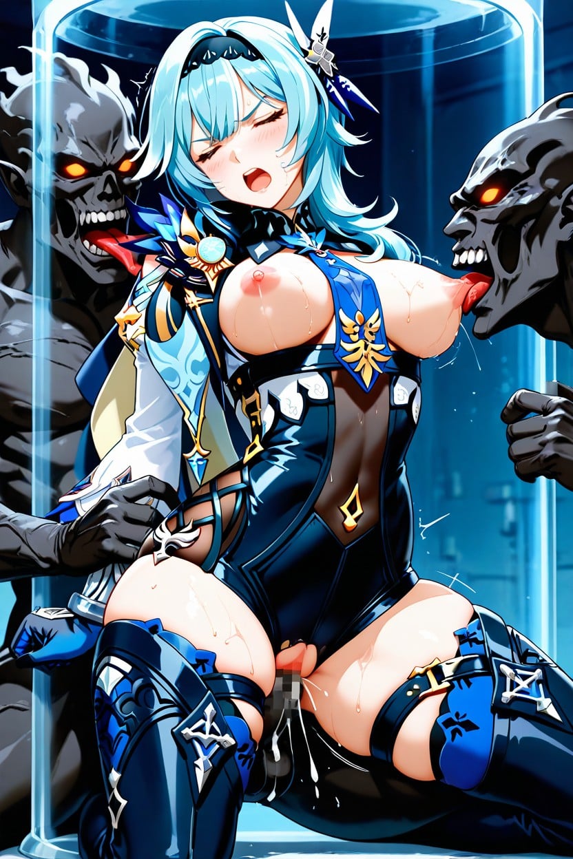 Monster Fucking From Behind, Orgasm, Motion Lines Hentai AI Porn