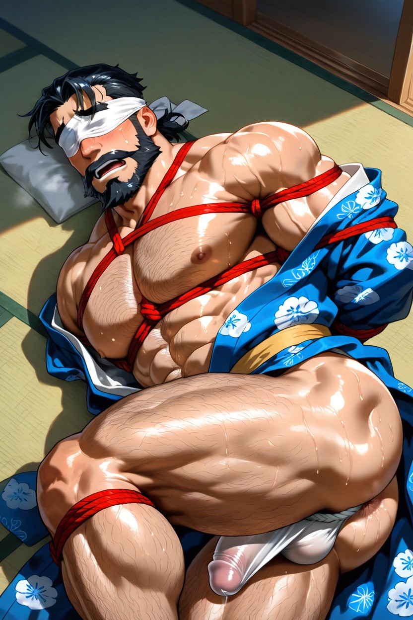 Handsome Man, Big Pecs, Mustache AI Gay Porn