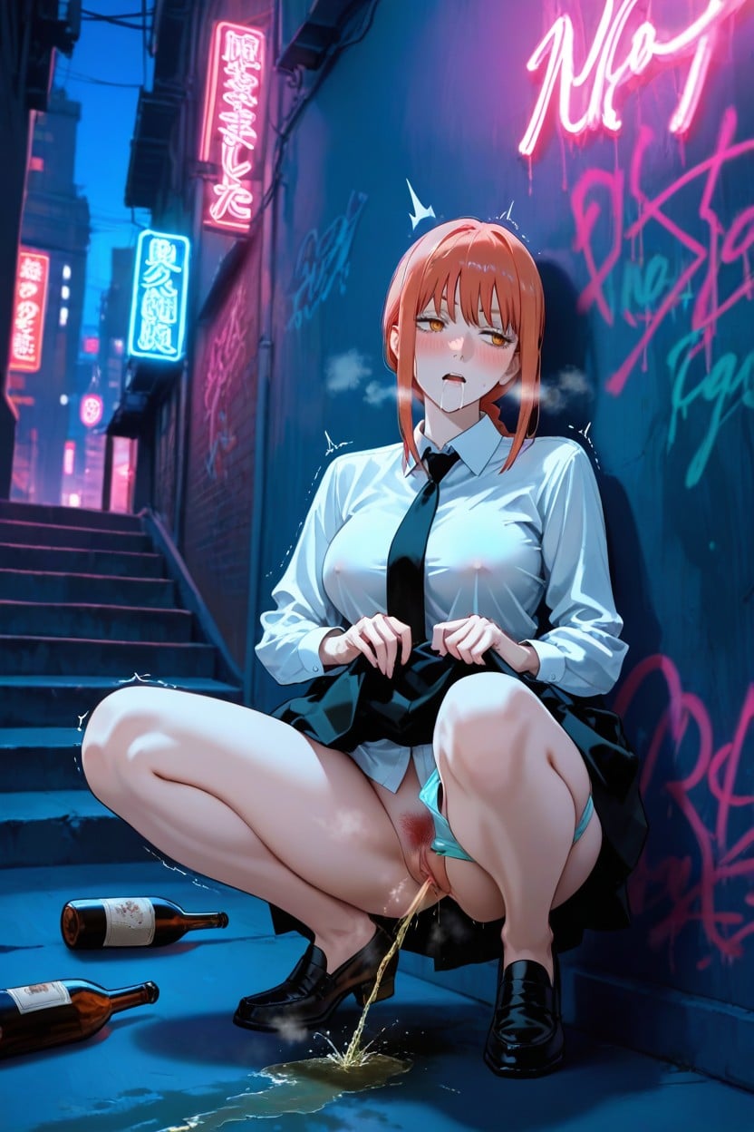 Night, Shoes, Is Pouring Out Of A Bottle Hentai AI Porn