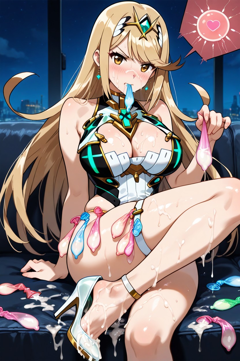 Sitting, Cum In Mouth, Cum Everywhere Hentai AI Porn