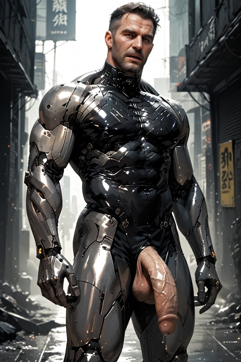 Cosplay, Rugged Goatee Beard, Massive Cock AI Gay Porn