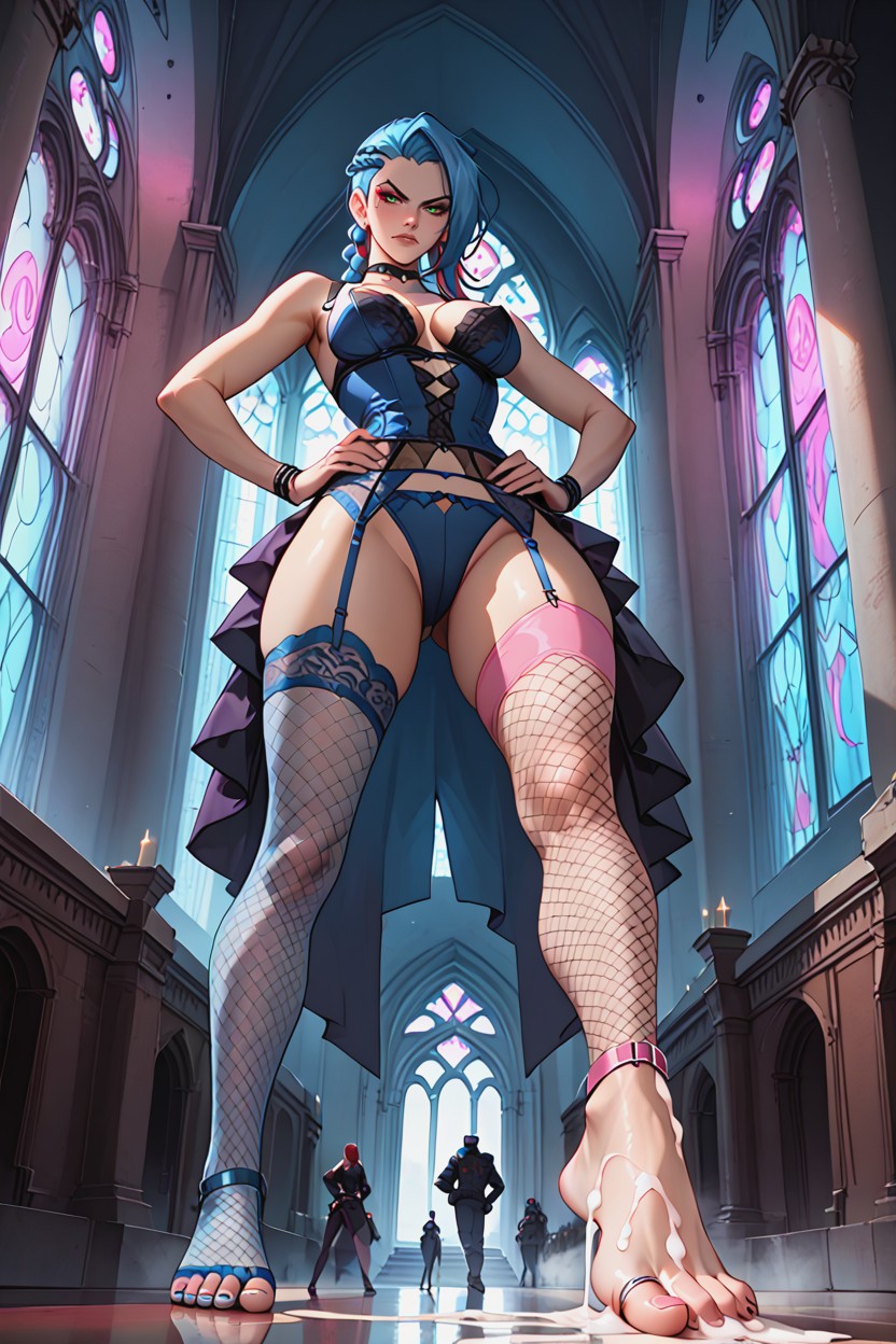 Curvy, Showing Foot, Inside Castle Hentai AI Porn