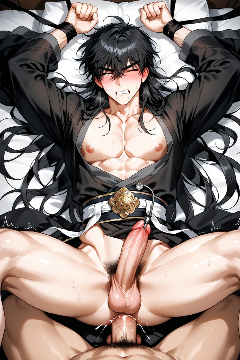 With Wide And Long Sleeves, Pubic Hair, In Chinese Costume AI Gay Porn
