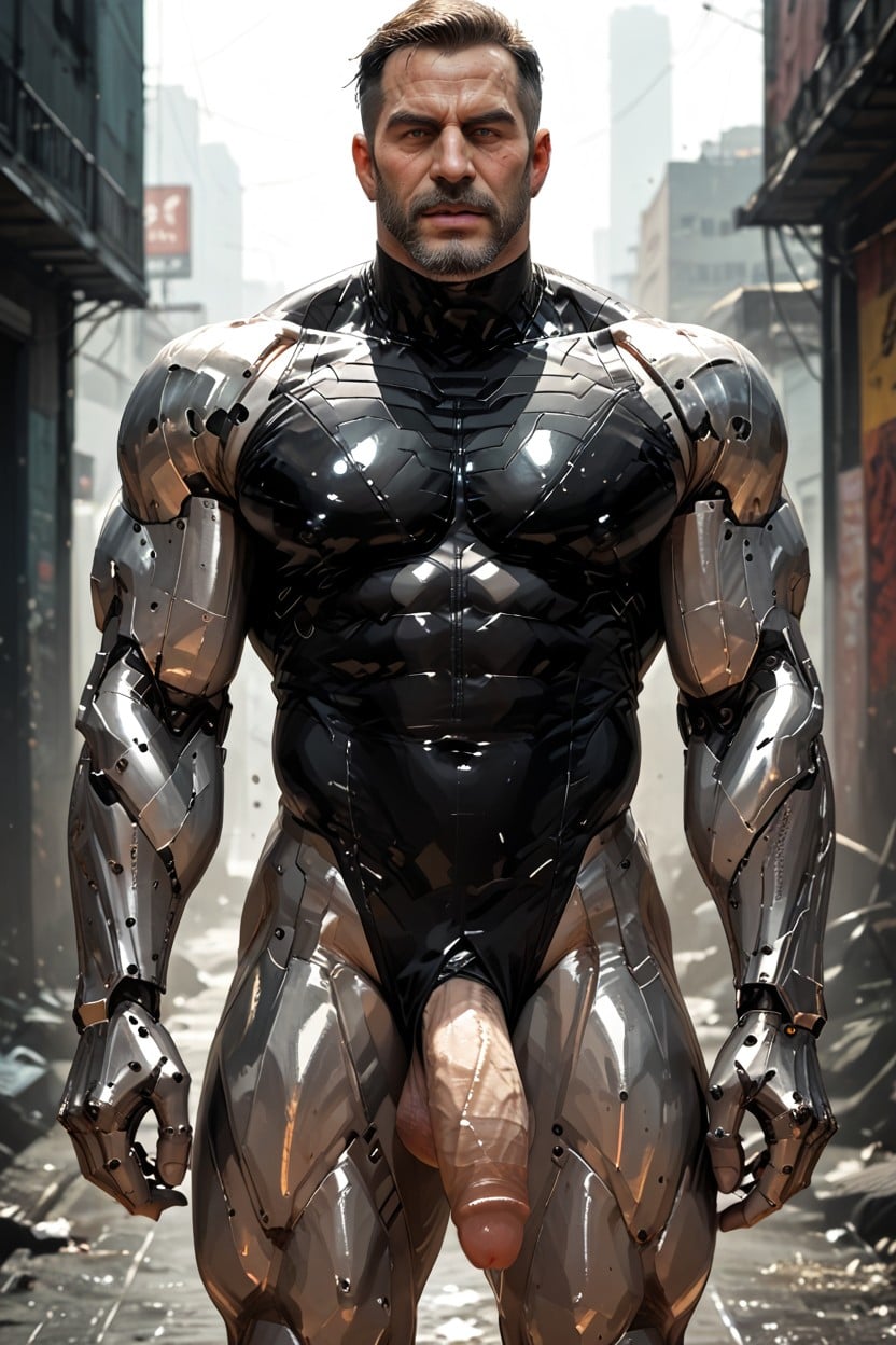 Oversized Muscles, Metal Legs, Bubble Butt AI Gay Porn