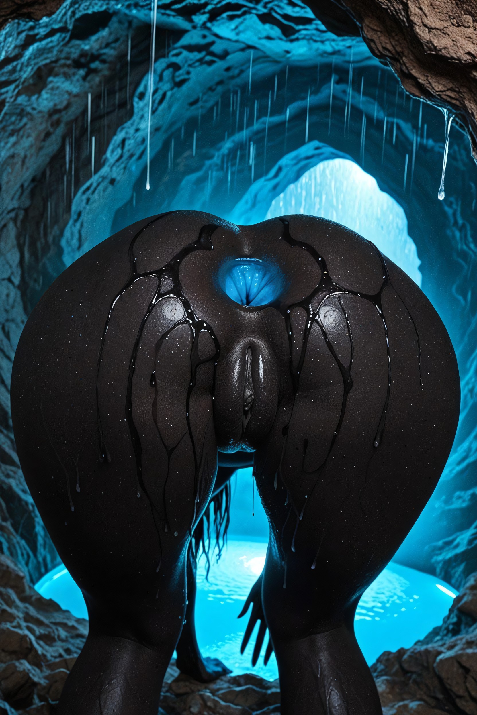 Night Sky, Black Anus, Hyper Focus On Butt Hole AI Porn