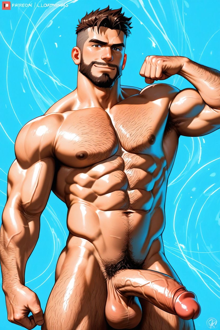 Bara, Sensual, Chest Hair Porno gay IA