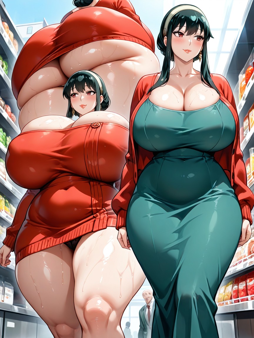 Walking, Granny, From Below AI Porn
