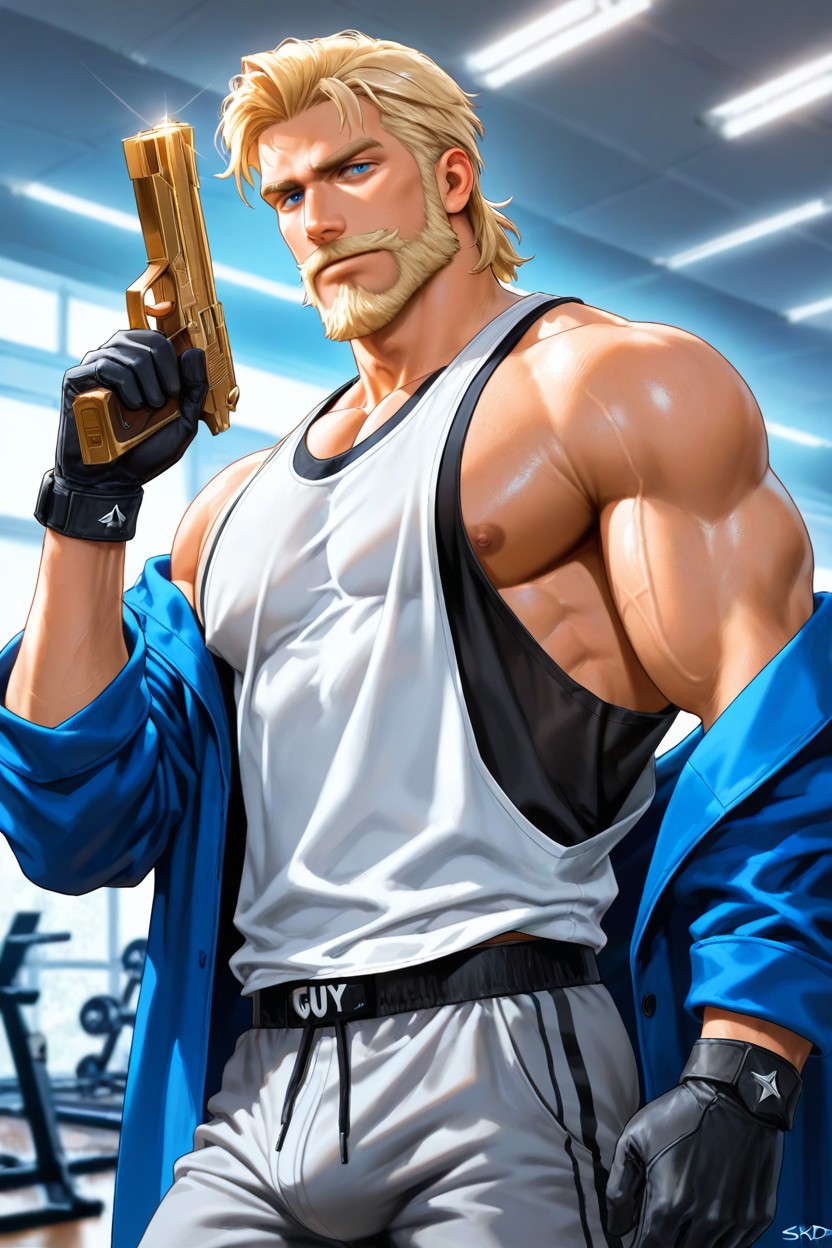 Sweatpants, Dynamic Angle, Belt AI Gay Porn