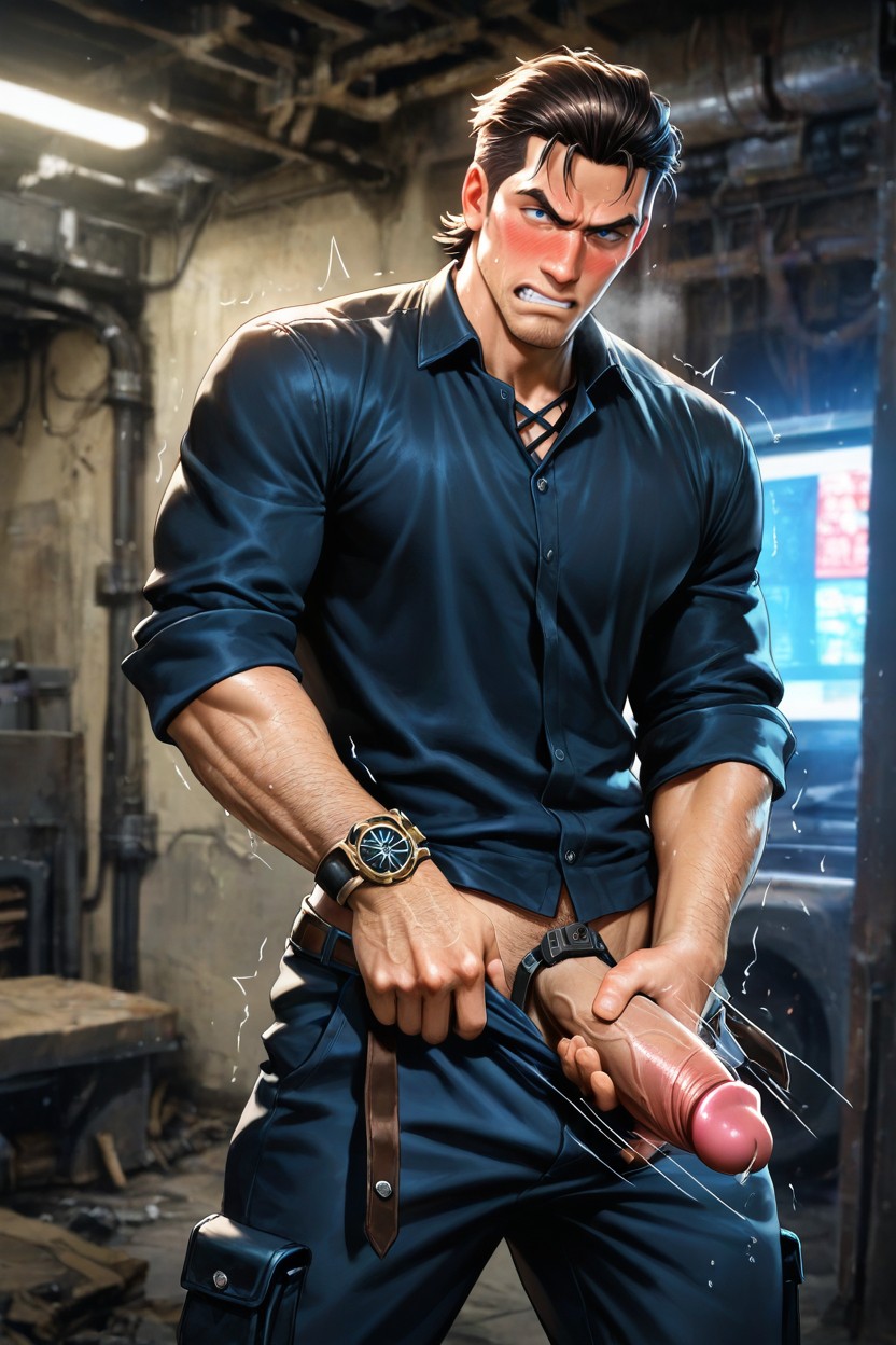 Muscular, Male, Photorealistic AI Gay Porn