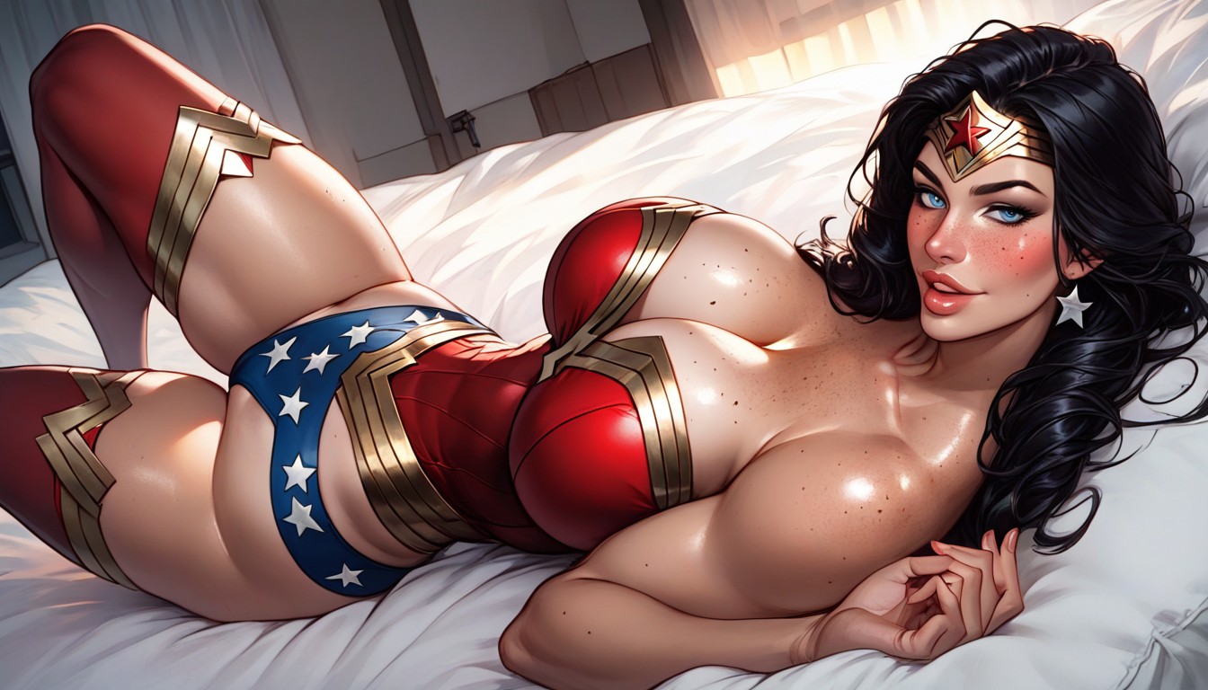 Horny, Is Laying In Enormous Bed In Bedroom, Moaning AI Porn