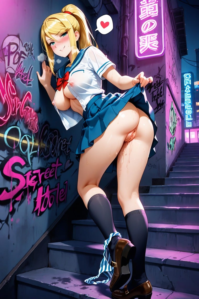 Unbuttoned, Anatomically Accurate, Smug Expression Hentai AI Porn