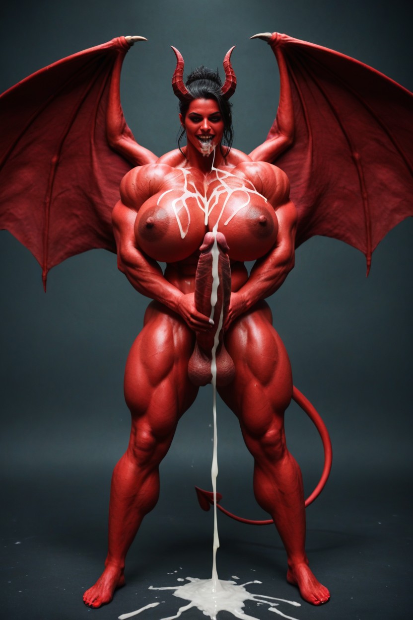 Cumdump, Full Body, Gigantic Latissimus Dorsi Shemale AI Porn