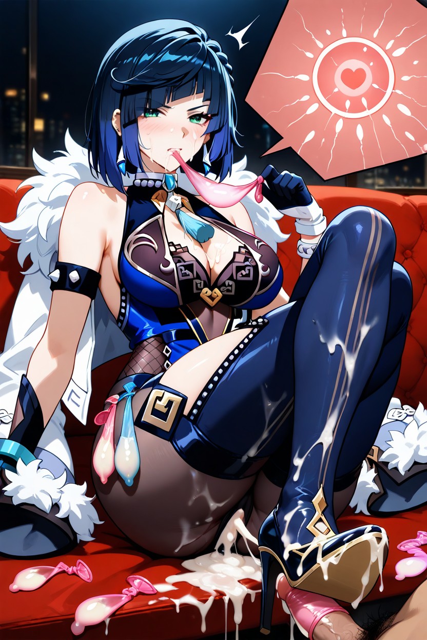 Style Anime, Semen Soaked High Heels, Used Condom Hentai AI Porn