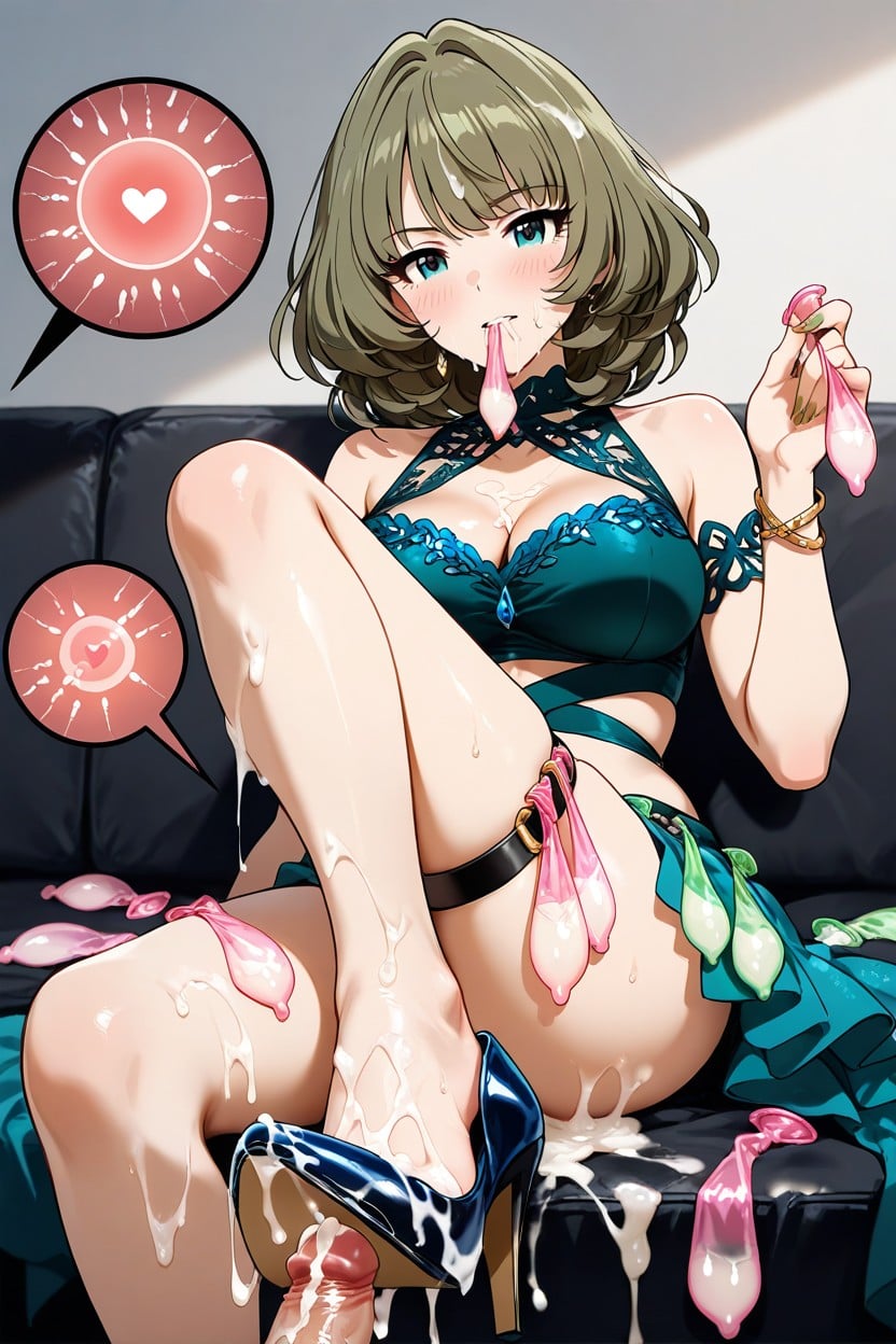 Covered By Cum, Sperm Covered Feet, Cum On Hair Hentai AI Porn