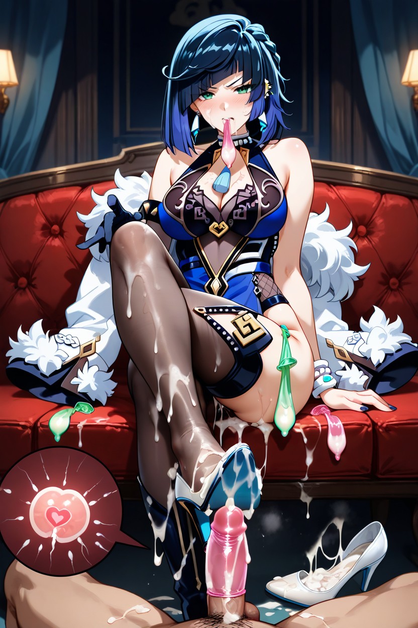 Heel Raised, Clothes Covered On Semen, Semen On High Heels Hentai IA