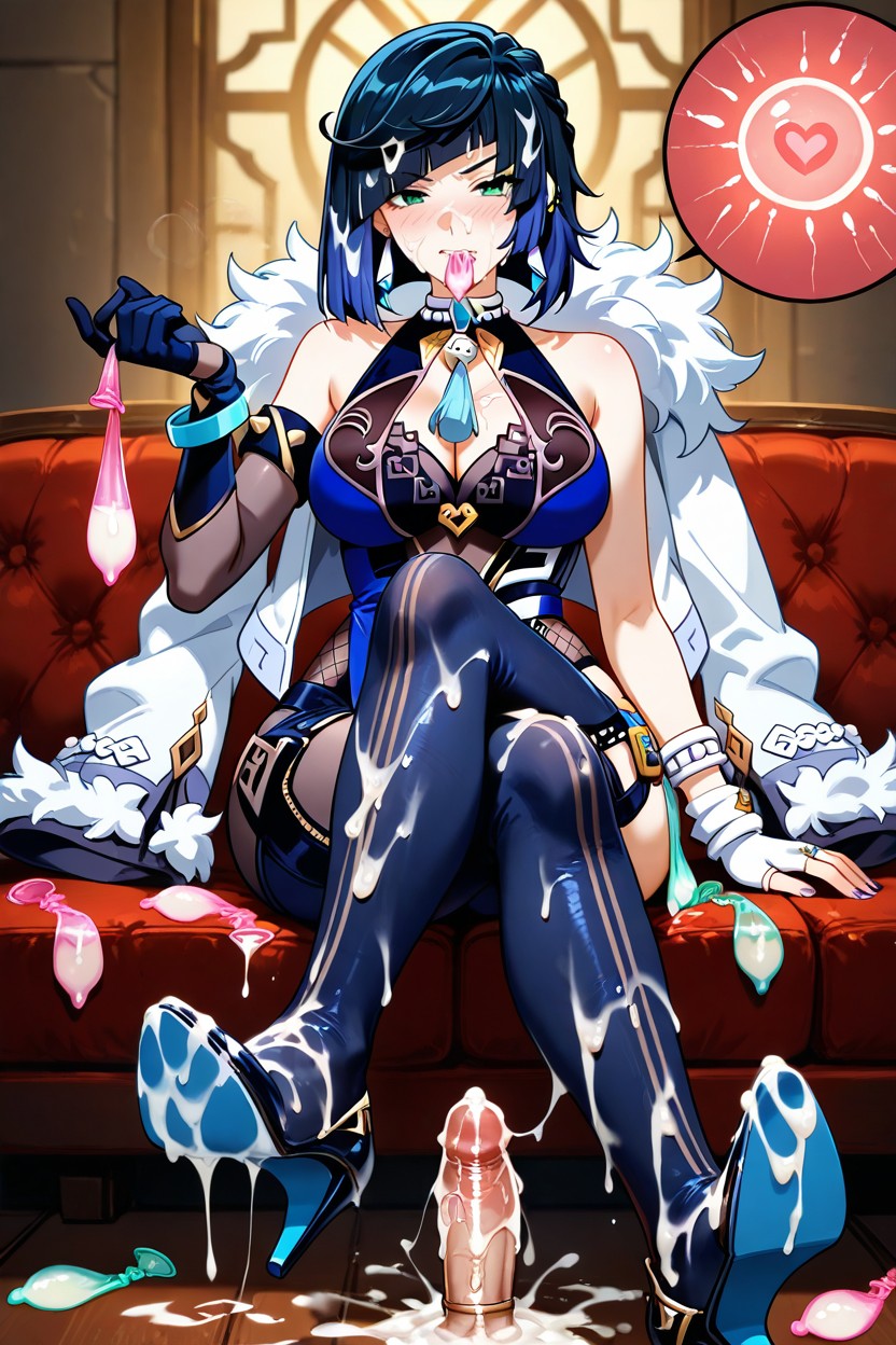 Skinny, Medium Ass, Heel Raised Hentai AI Porn
