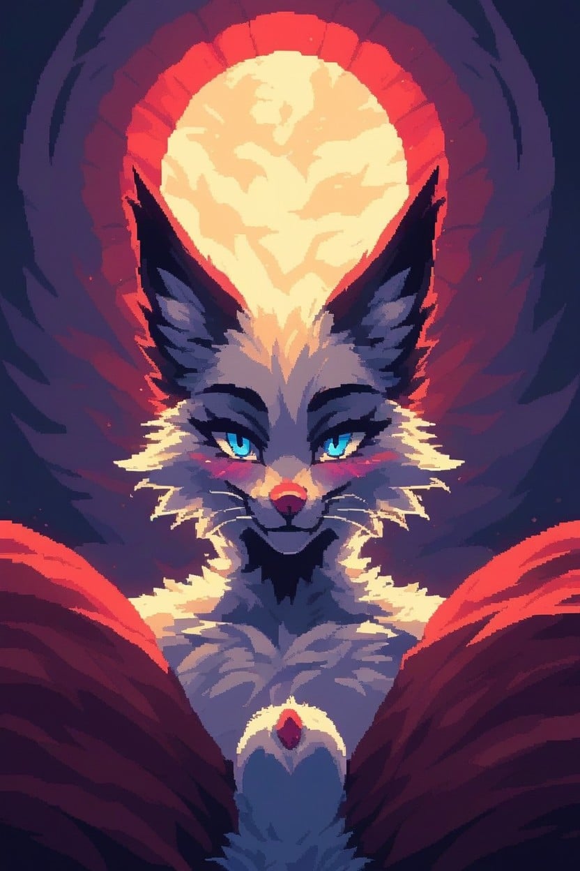 Inspired By Pixel Erotica Or Themed Doujinshi, No Text, High Contrast On A Dark Intimate Background Furry AI Porn