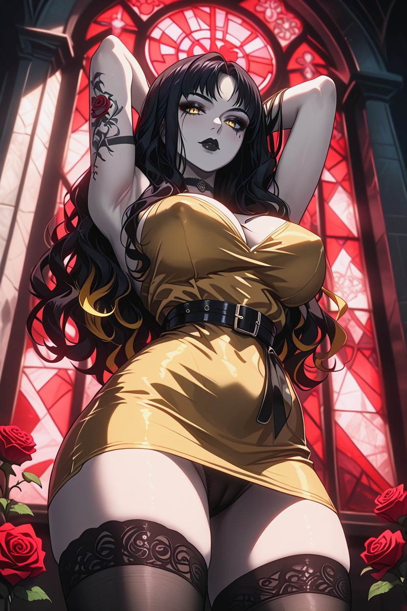 Ultra Detailed, Vista Lateral, Tattoos Hentai IA