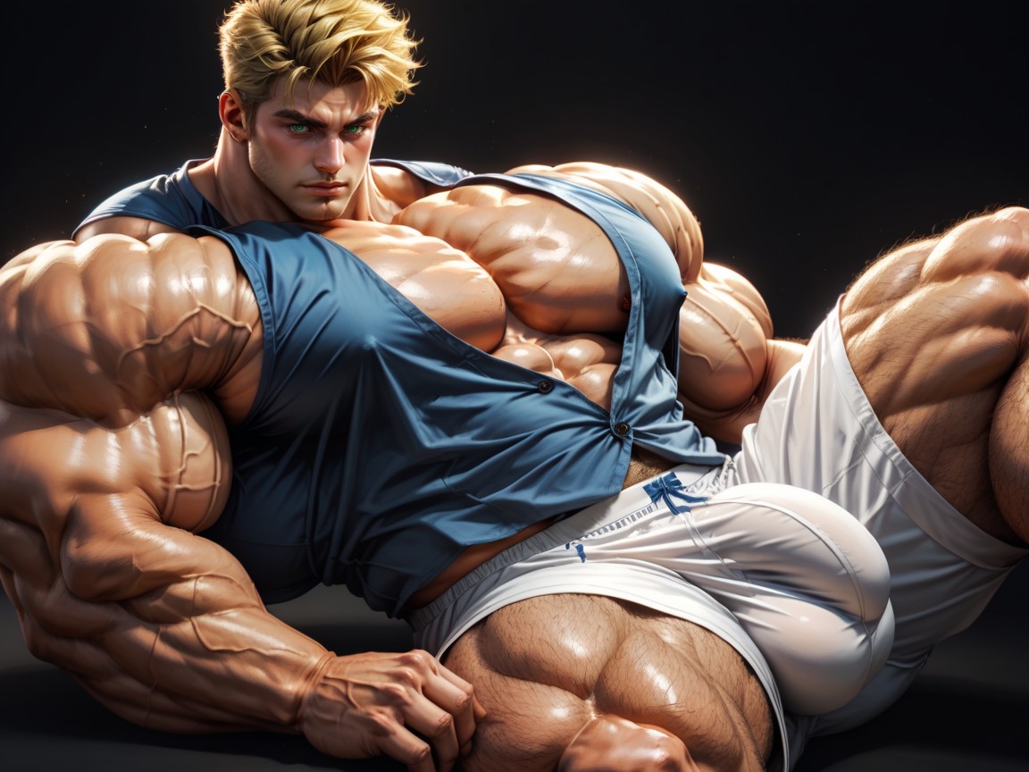 Huge Muscular And Defined Physique, Oversized Muscles, Penis Bulge AI Gay Porn
