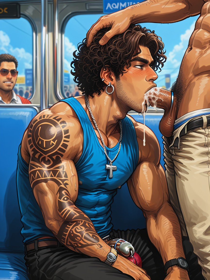 Train, Facefuck, Deepthroat AI Gay Porn