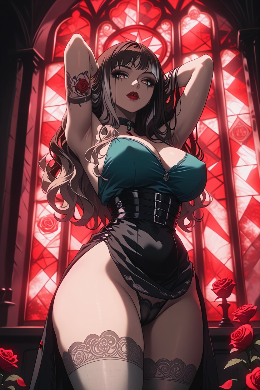Black Nails, Bottom Up, Grey Stockings Hentai AI Porn
