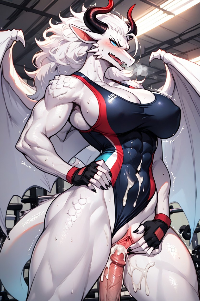 White Dragon Wings, White Dragon, Long Snout ファーリーAIポルノ