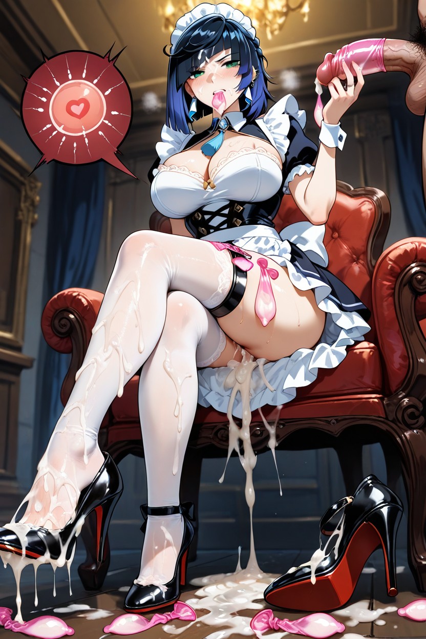 Cum On Body, Heel Raised, Cum On Shoes Hentai AI Porn