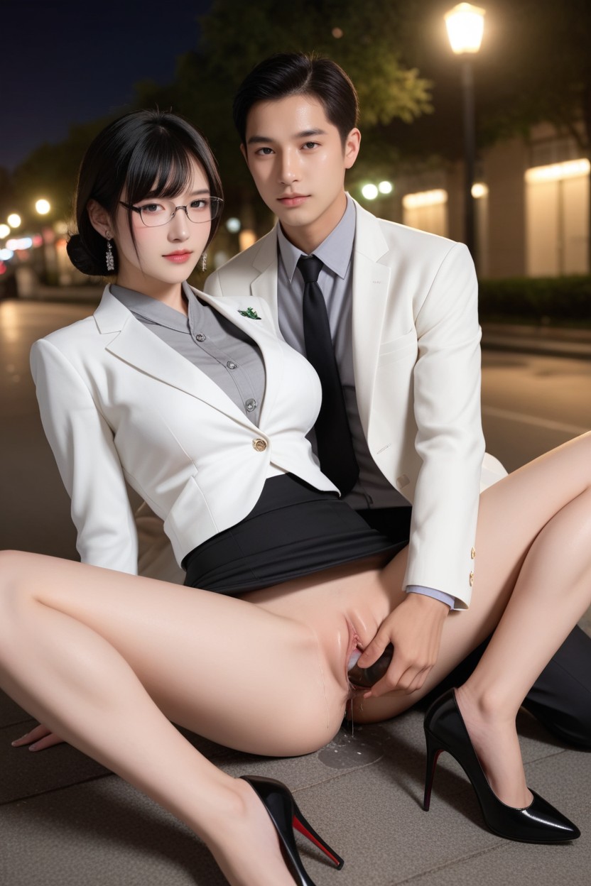 Side View, 18+, Black Hair Asian AI Porn