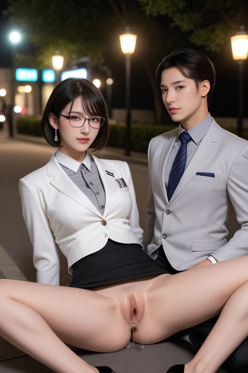Skinny, Vagina Penetration, Sharp Focus Asian AI Porn