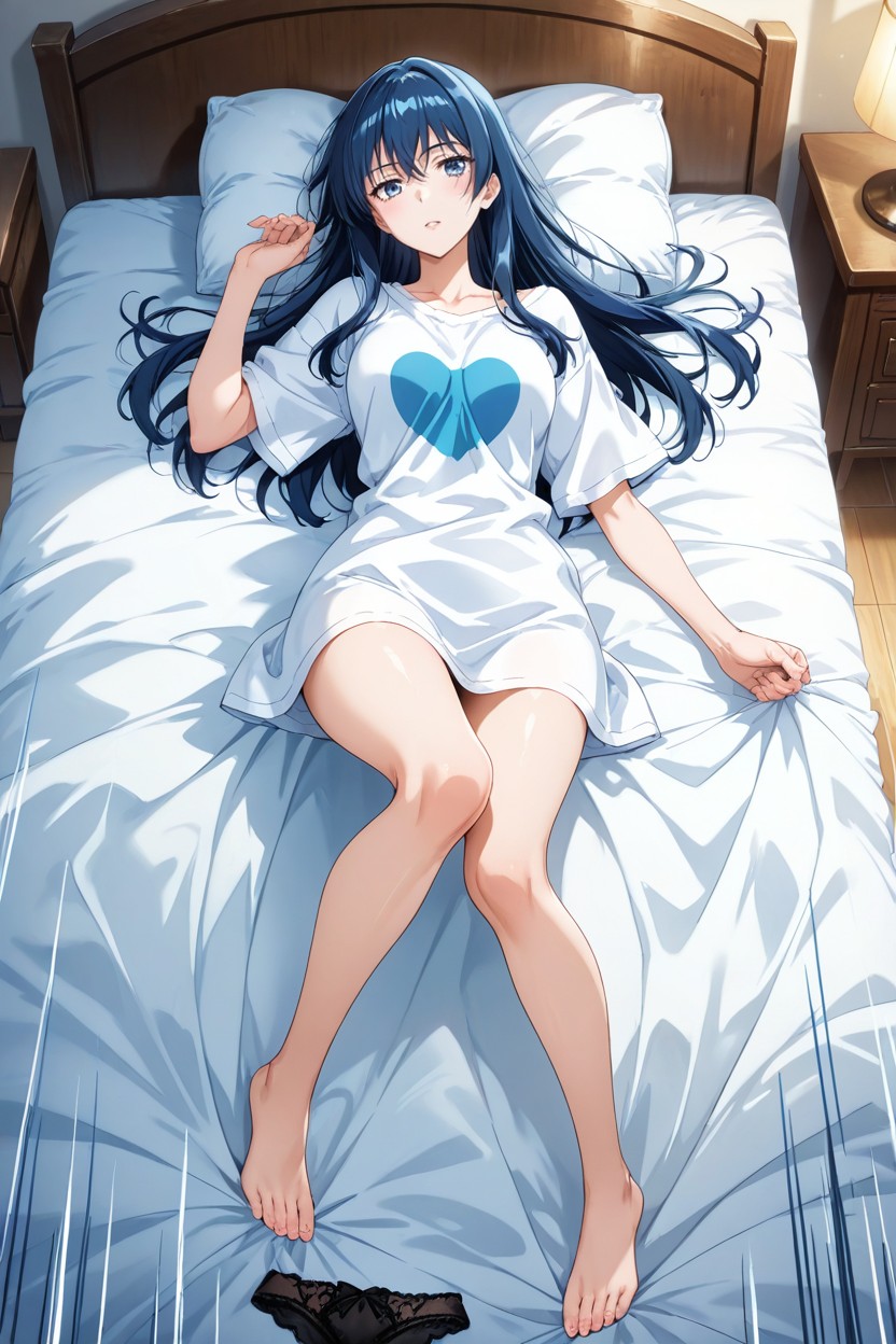 Woman Body, Change Her Hair Color To Blue, Black Underwear Hentai IA