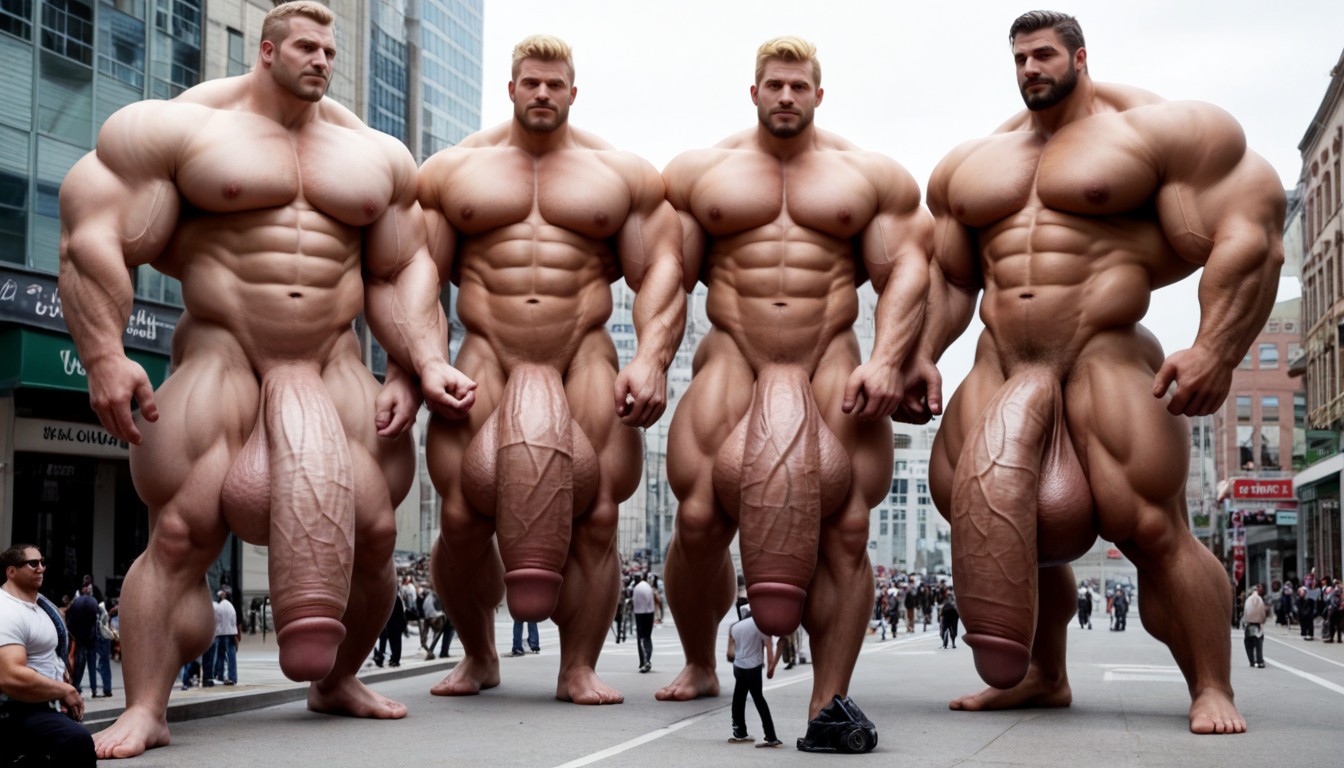 3 People, Hyper Girth, Macro AI Gay Porn