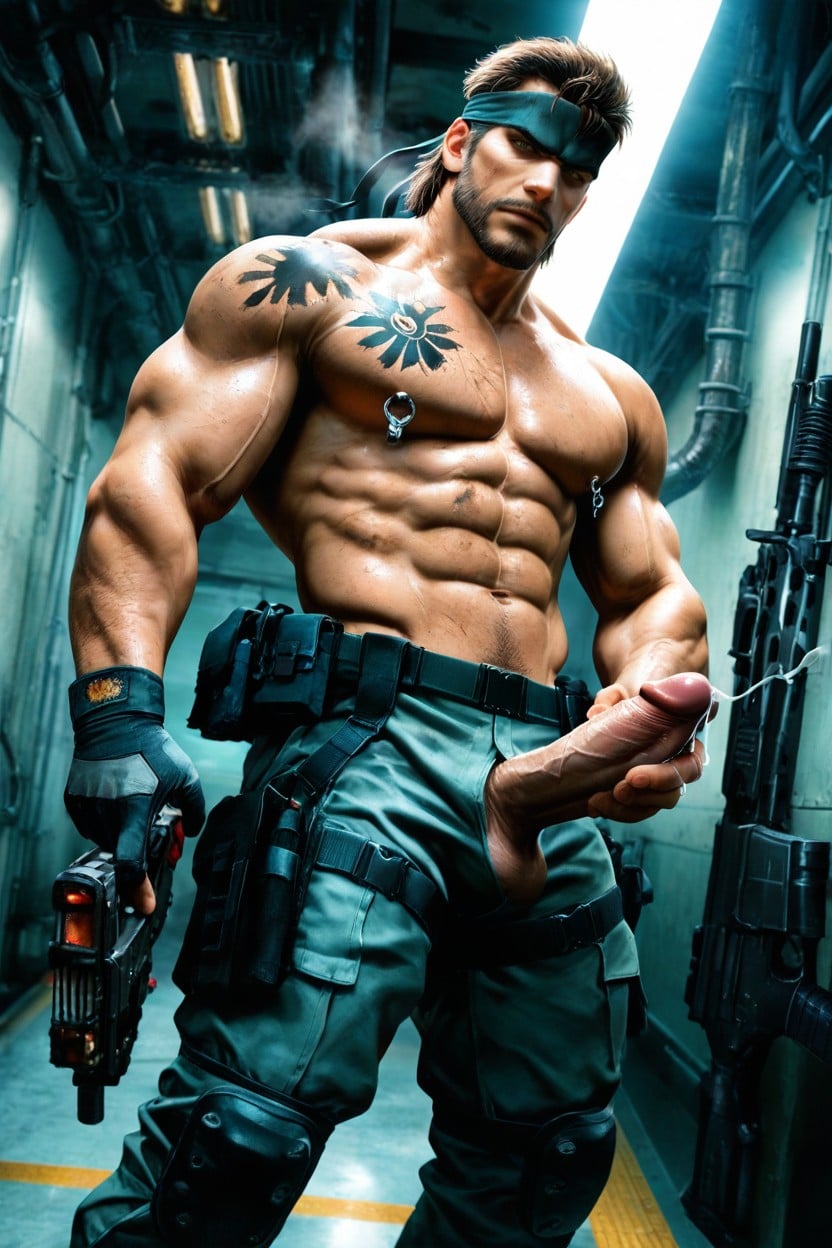 Wide Angle, Tactical Pants And Utility Gear, Industrial Combat Environment AI Gay Porn