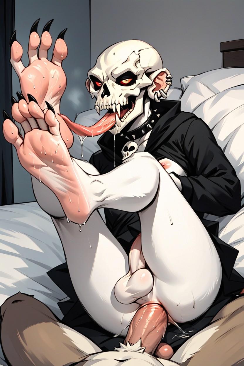 Topless, Small Ass, Sweaty Feet Furry AI Porn